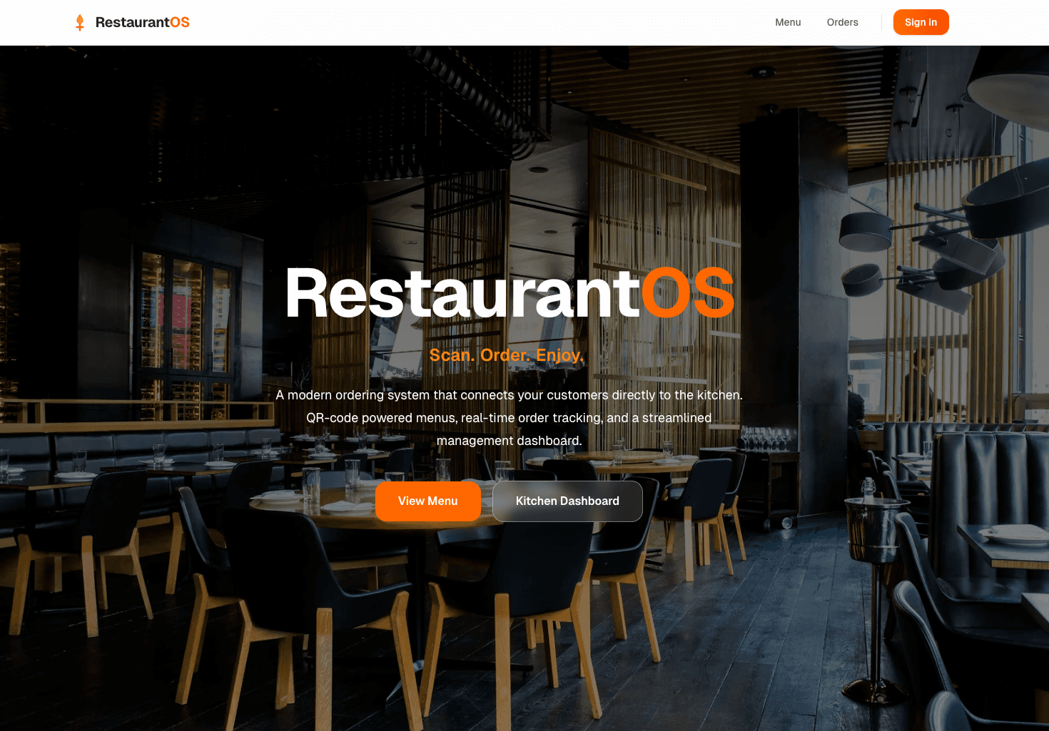 Screenshot of RestaurantOS